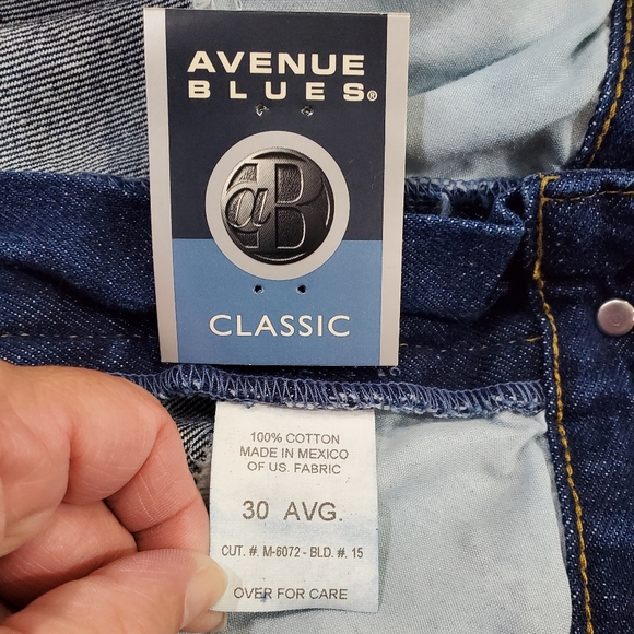 Avenue Blue Classic Fit Blue Jeans Plus Size 30 Average ~ New With Tags - Picture 10 of 11